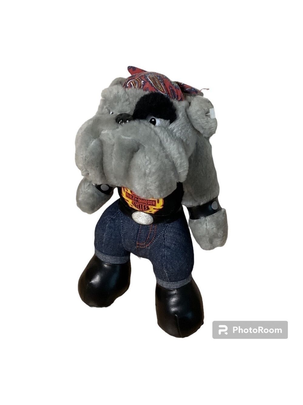 Harley Davidson Plush Bulldog Biker Dog
